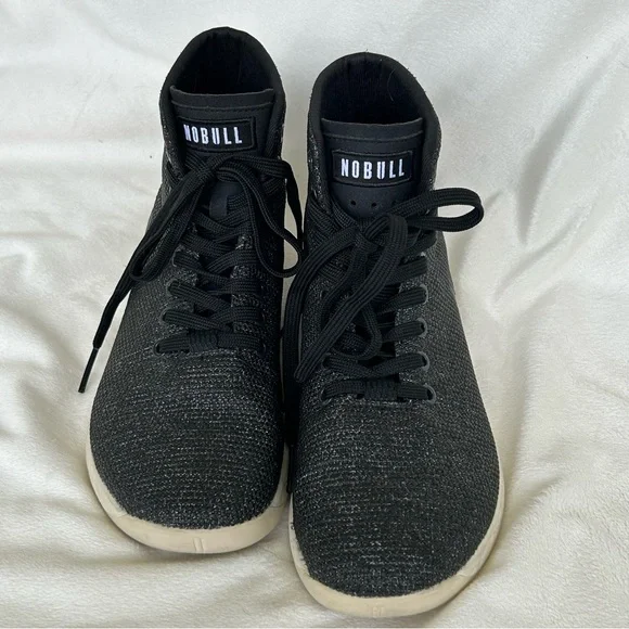 NOBULL Men’s 6.5 Women’s 8 High Top Black Ivy Trainers Sneakers Shoes EUC - Picture 3 of 9
